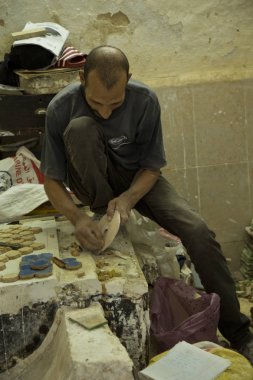 Fez, Fas. 20 Eylül 2017. Medina Fes, Fas Antik Pazar.