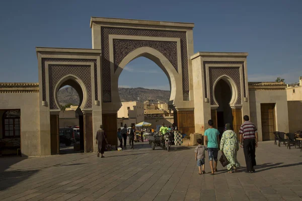 Fez Morocco Setembro 2017 Dos Portões Que Levam Cidade Velha — Fotografia de Stock