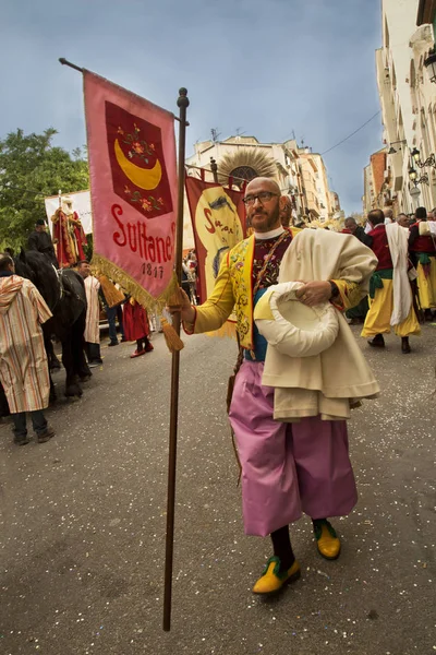 Alcoy Alicante Spain April 2017 Festival Moors Christians March City — Stock Photo, Image