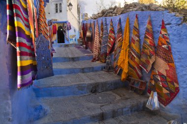 : Chefchaouen, Morocco. 24 Eylül 2017. Medine: Chefchaouen, Morocco mavi kasabasında.
