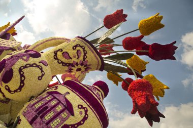 Zundert, Hollanda, 03 Eylül 2017. Zundert 'ta Çiçek Geçidi.