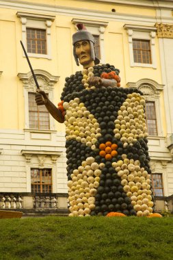 16 Eylül 2017, Ludwigsburg, Almanya. Balkabağına Ludwigsburg kasaba parkta yapılan resimler.