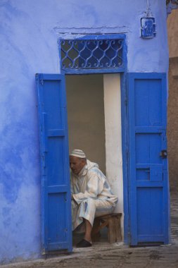: Chefchaouen, Morocco. 24 Eylül 2017. Medine: Chefchaouen, Morocco mavi kasabasında.