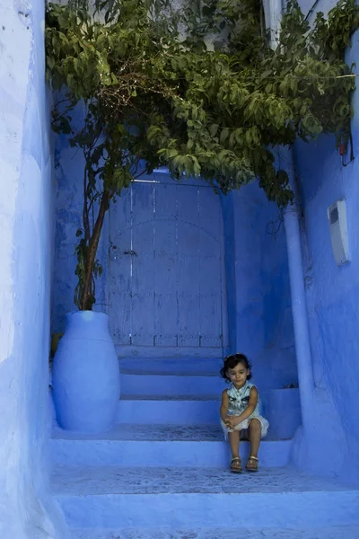 : Chefchaouen, Morocco. 24 Eylül 2017. Medine: Chefchaouen, Morocco mavi kasabasında.