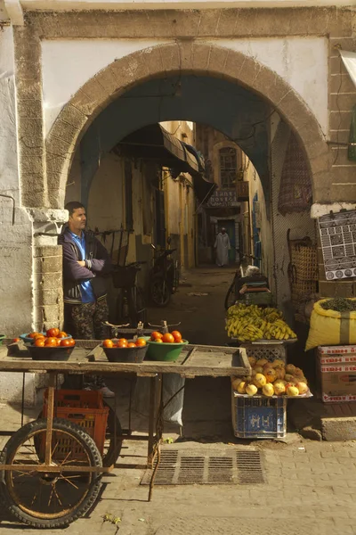 Essaouira Maroko Września 2017 Starożytny Rynek Terenie Medyny Mieście Sawira — Zdjęcie stockowe