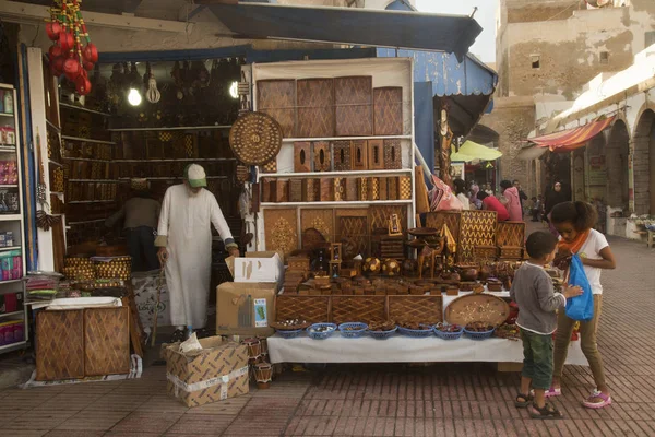 Essaouira Maroko Września 2017 Starożytny Rynek Terenie Medyny Mieście Sawira — Zdjęcie stockowe