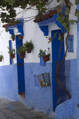 : Chefchaouen, Morocco. 24 Eylül 2017. Medine: Chefchaouen, Morocco mavi kasabasında.