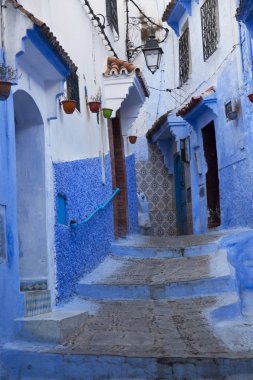 : Chefchaouen, Morocco. 24 Eylül 2017. Medine: Chefchaouen, Morocco mavi kasabasında.