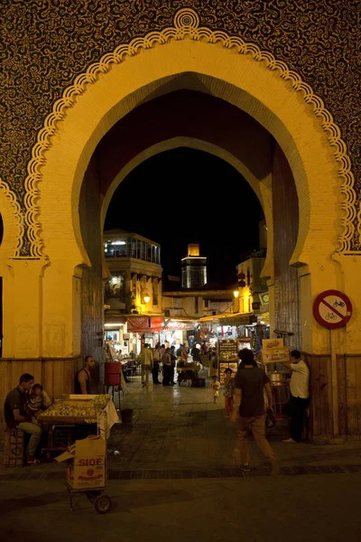 Marrakesz Maroko Września 2017 Jedną Bram Prowadzących Starego Miasta Marrakesz — Zdjęcie stockowe