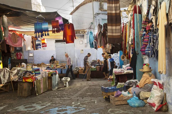 Chefchaouen Maroko Września 2017 Starożytny Rynek Medina Chefchaouen Maroko — Zdjęcie stockowe
