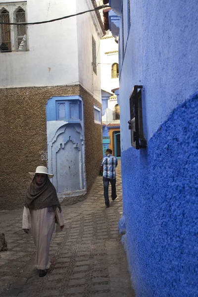 Chefchaouen Marocko September 2017 Medina Den Blå Staden Chefchaouen Marocko — Stockfoto