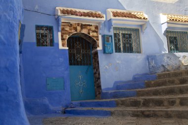 : Chefchaouen, Morocco. 24 Eylül 2017. Medine: Chefchaouen, Morocco mavi kasabasında.