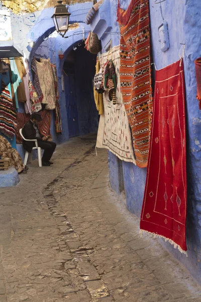 Chefchaouen Maroko Września 2017 Medina Niebieski Miasteczku Chefchaouen Maroko — Zdjęcie stockowe