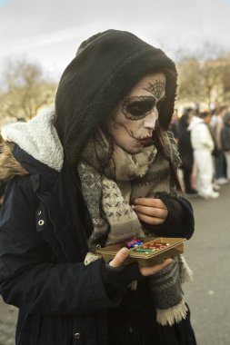 Stuttgart, Almanya, 13 Şubat 2018. Şehir merkezinde karnaval geçit töreni.