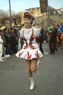 Stuttgart, Almanya, 13 Şubat 2018. Şehir merkezinde karnaval geçit töreni.