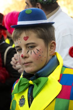 Stuttgart, Almanya, 13 Şubat 2018. Şehir merkezinde karnaval geçit töreni.