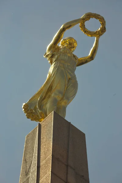 Luxemburgo Maio 2018 Monumento Memorial Guerra Memória Gelle Fra Dama — Fotografia de Stock