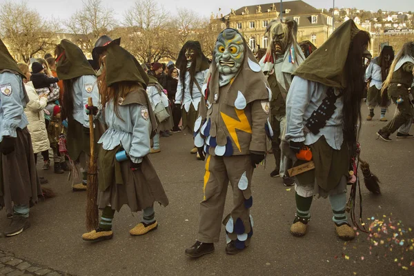 Stuttgart Germania Febbraio 2018 Sfilata Carnevale Centro Città — Foto Stock