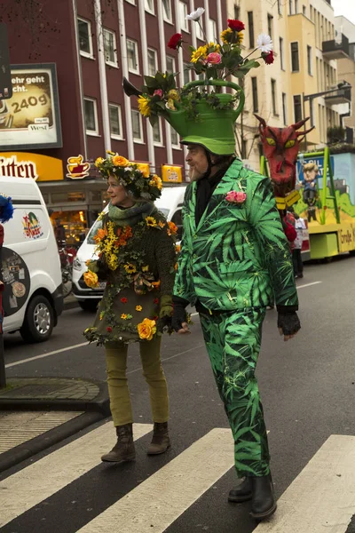 ケルン ドイツ 2018 カーニバル マスクの伝統的なカーニバルのパレード — ストック写真