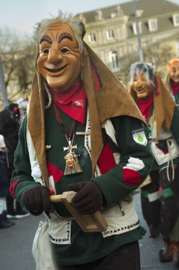 Stuttgart, Almanya, 09 Şubat 2018. Şehir merkezinde karnaval geçit töreni.