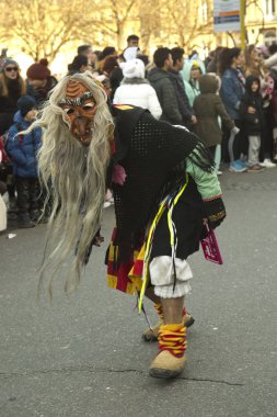 Stuttgart, Almanya, 13 Şubat 2018. Şehir merkezinde karnaval geçit töreni.
