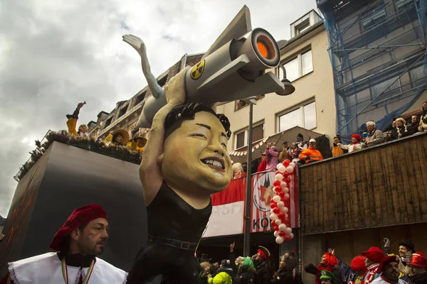 Köln Tyskland Februari 2018 Traditionell Karneval Parad Karneval Masker — Stockfoto