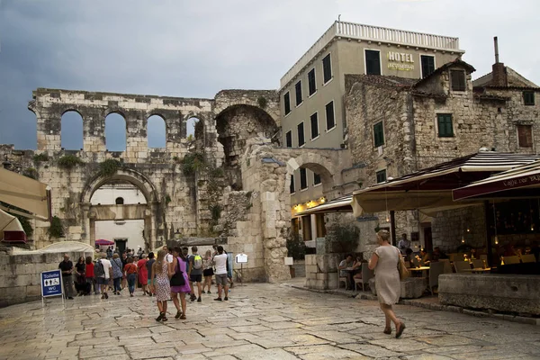 Split, Hırvatistan. 16 Ağustos 2018. Split, Hırvatistan'daki Diocleant Sarayı'nın kalıntılarının görünümü.