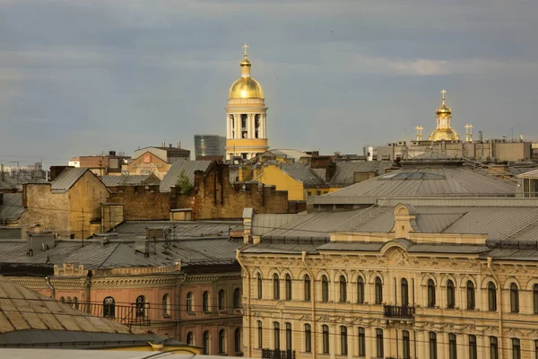 Saint Petersburg Russia Julho 2018 Vista Telhado Catedral Ortodoxa São — Fotografia de Stock