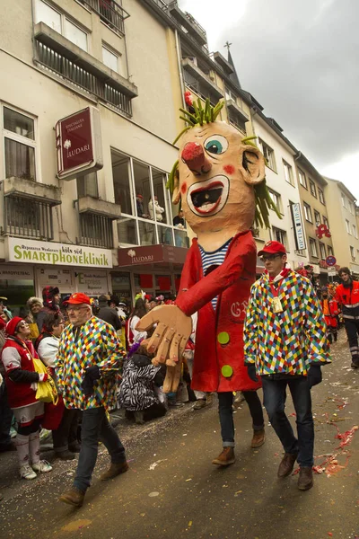Keulen Duitsland Februari 2018 Traditionele Carnaval Parade Van Carnaval Maskers — Stockfoto