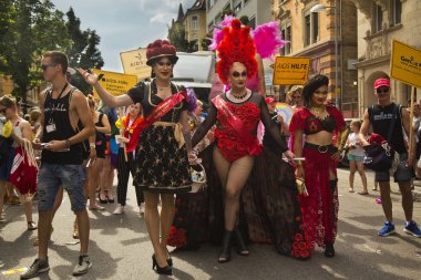 Stuttgart, Almanya, 28 Temmuz 2018. Christopher Street Day, Stuttgart, Almanya.