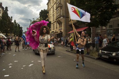 Stuttgart, Almanya, 28 Temmuz 2018. Christopher Street Day, Stuttgart, Almanya.