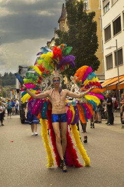 Stuttgart, Almanya, 28 Temmuz 2018. Christopher Street Day, Stuttgart, Almanya.