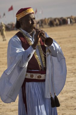 DOUZ, TUNISIA. 20 Aralık 2018 'de. Douz, Tunus 'ta Sahra Festivali.