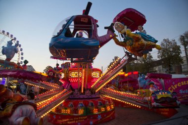 Stuttgart, Almanya, 07 Ekim 2018. Almanya, Stuttgart 'taki Volksfest' te Cazibe.