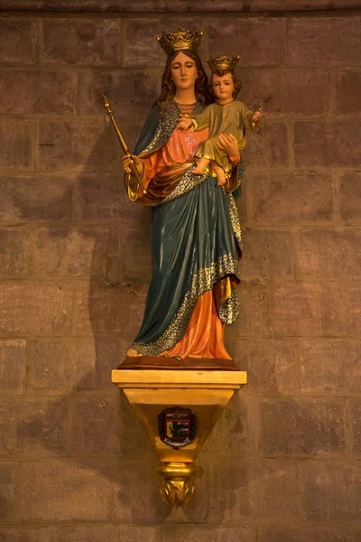 Quito Ecuador Juni 2019 Detail Der Dekoration Der Basilica Del — Stockfoto