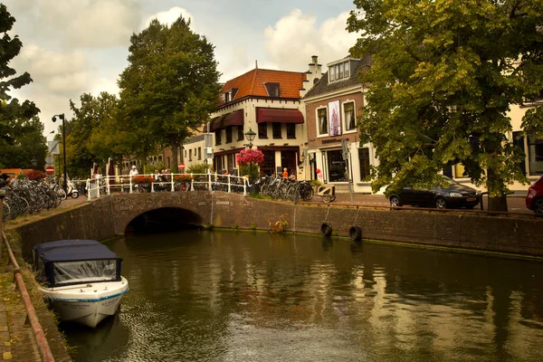 Alkmaar Terra Paesi Bassi Agosto 2019 Canal Nel Centro Alkmaar — Foto Stock