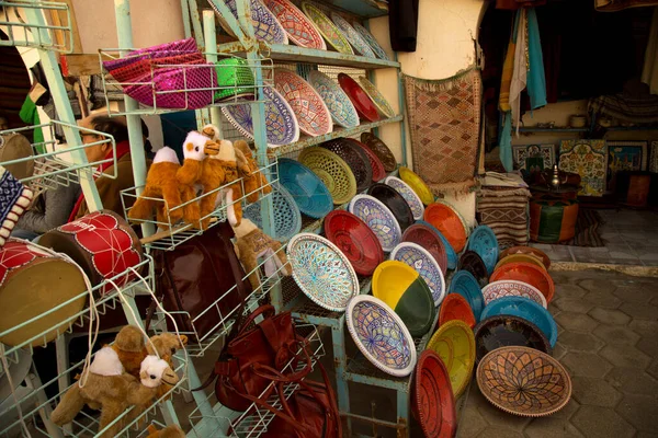 Douz Tunisien December 2018 Försäljning Traditionella Rätter Marknad Douz Tunisien — Stockfoto