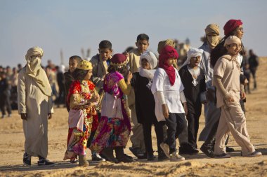 DOUZ, TUNISIA. 23 Aralık 2018 'de. Douz, Tunus 'ta Sahra Festivali.