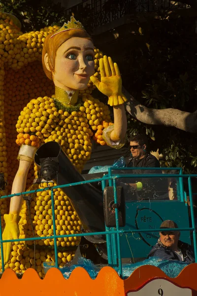 Menton Francia Febrero 2019 Tradicional Desfile Carnaval Festival Los Limones — Foto de Stock