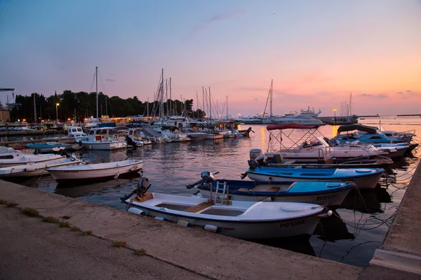 Porec Croazia Settembre 2019 Barche Nel Porto Porec Sul Mare — Foto Stock