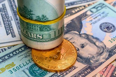 Dolar arkaplanındaki paranın yakın görünümü