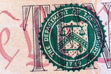 On dolarlık banknotun yakın plan görüntüsü