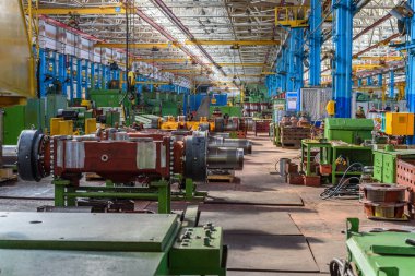 Üretim atölyesi makine fabrikası.