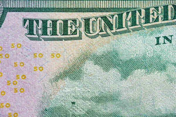 Closeup View One Fifty Dollar Bill — Stock Photo, Image