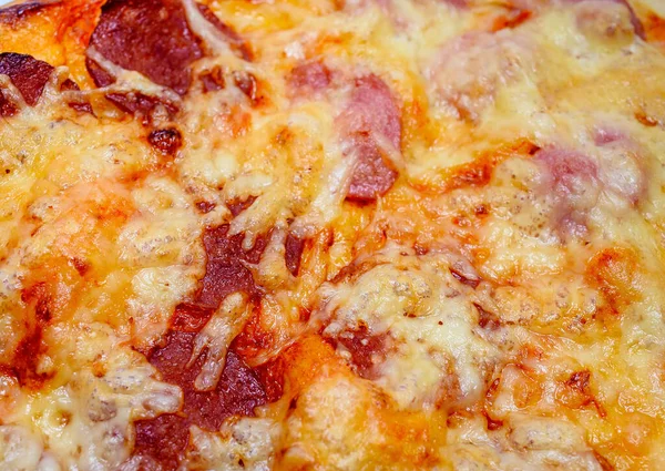 Pizza Cheese Macro — Stock Photo, Image