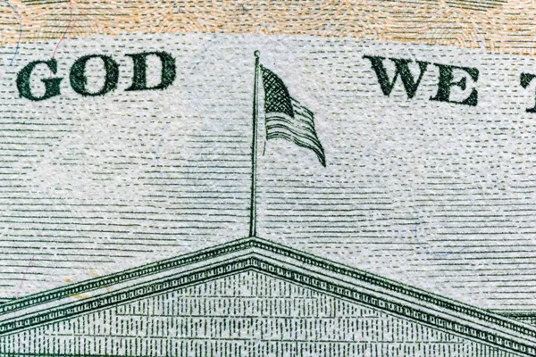 Ένα Κομμάτι Από Ένα Σημείωμα Δέκα Αμερικανικά Δολάρια — Φωτογραφία Αρχείου