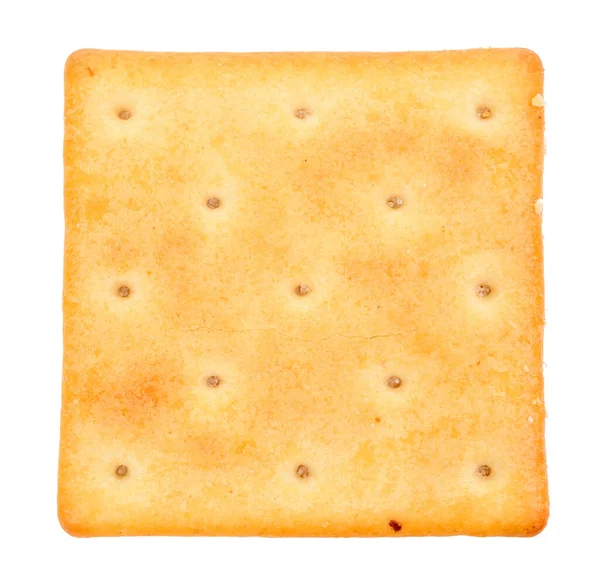 Heerlijke Geïsoleerde Vierkante Cracker — Stockfoto