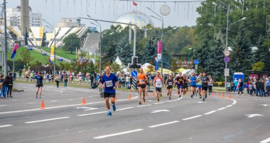 Minsk, Belarus. 10 Eylül 2017. Minsk Maratonu.