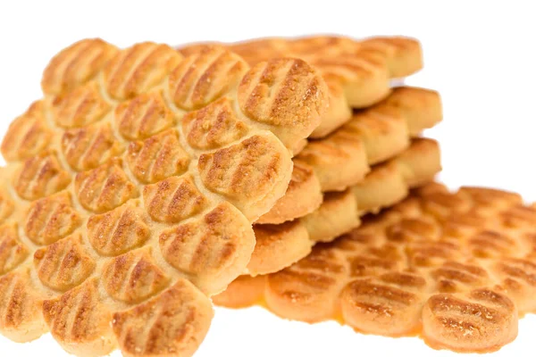Пісочне Печиво Ізольоване Білому Фоні — стокове фото