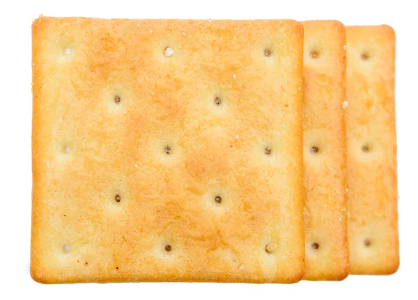 Heerlijke Geïsoleerde Vierkante Cracker — Stockfoto